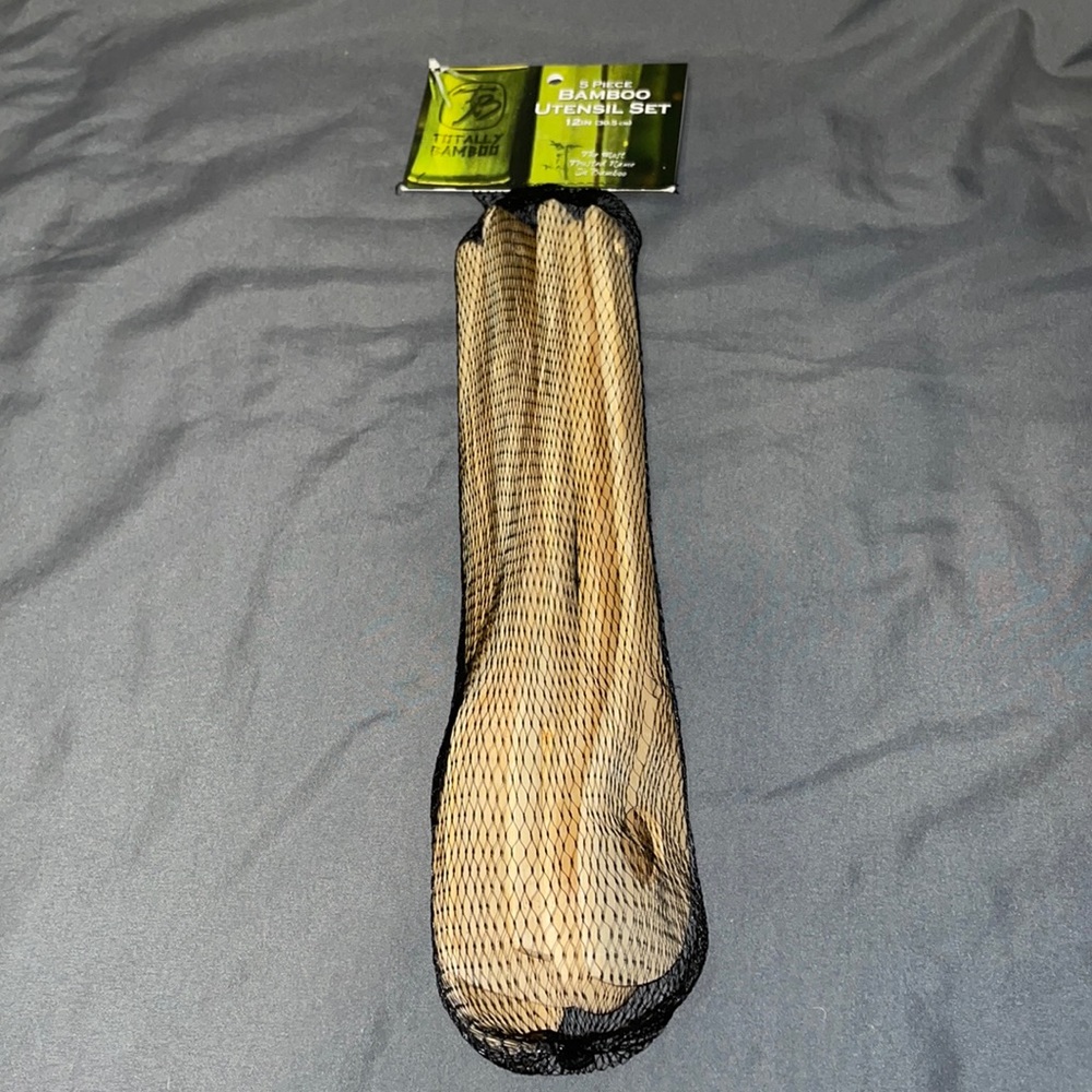 5 Piece Bamboo Utensil Set